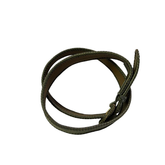 Genuine LUCKY BRAND Olive Green Genuine Leather Belt Size M Unisex main image 5